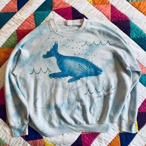 Vintage‎ Airbrush Graphic Whale Crewneck Sweatshirt